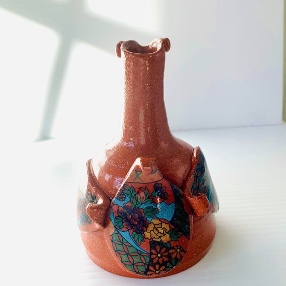 Artisan Studio Red Clay Spouted Vessel - Art Pottery - Hand Crafted - 5"… - Picture 1 of 6